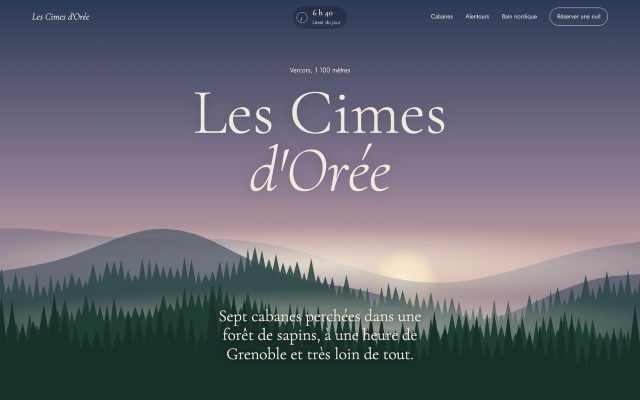 Aperçu de la maquette du site Les Cimes d'Orée
