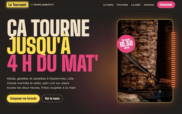 Aperçu de la maquette du site Le Tournant