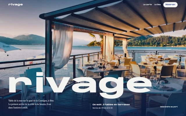 Aperçu de la maquette du site Rivage