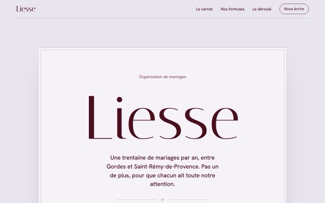 Aperçu de la maquette du site Liesse